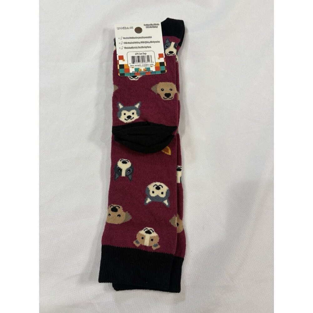 Socks N Socks Womens One Size Cute Dogs Kneehigh Graphic Socks 1 Pair